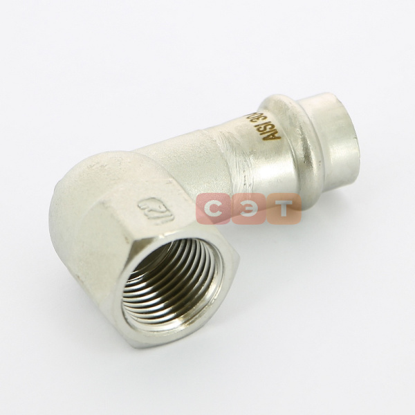 Угол 90° с ВР пресс нержавеющий  15 х 1/2"  UniFitt